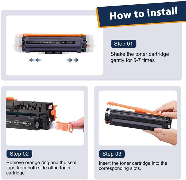 Alt view image 5 of 7 - 83A CF283A Black Toner Cartridge Compatible Replacement for HP 83A CF283A 83X CF283X for HP LaserJet Pro MFP M125nw M201dw M225dw M255dn M201n, 4-Pack