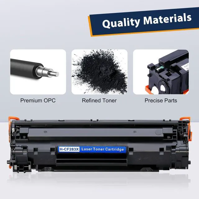 Alt view image 6 of 7 - 83A CF283A Black Toner Cartridge Compatible Replacement for HP 83A CF283A 83X CF283X for HP LaserJet Pro MFP M125nw M201dw M225dw M255dn M201n, 4-Pack