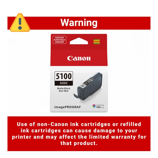 Alt view image 3 of 6 - PFI-5100 Genuine Matte Black Ink Tank, Compatible with ImagePROGRAF PRO-310 Printers