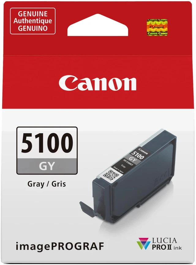 Main image of PFI-5100 Genuine Gray Ink Tank, Compatible with ImagePROGRAF PRO-310 Printers