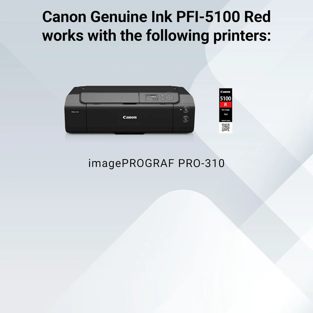 Alt view image 5 of 6 - PFI-5100 Genuine Red Ink Tank, Compatible with ImagePROGRAF PRO-310 Printers
