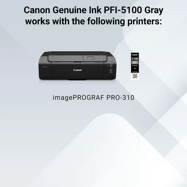 Alt view image 5 of 6 - PFI-5100 Genuine Gray Ink Tank, Compatible with ImagePROGRAF PRO-310 Printers