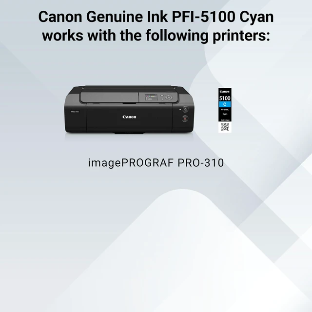 Alt view image 5 of 6 - PFI-5100 Genuine Cyan Ink Tank, Compatible with ImagePROGRAF PRO-310 Printers
