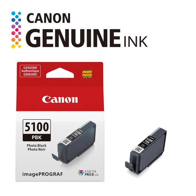 Alt view image 2 of 6 - PFI-5100 Genuine Photo Black Ink Tank, Compatible with ImagePROGRAF PRO-310 Printers
