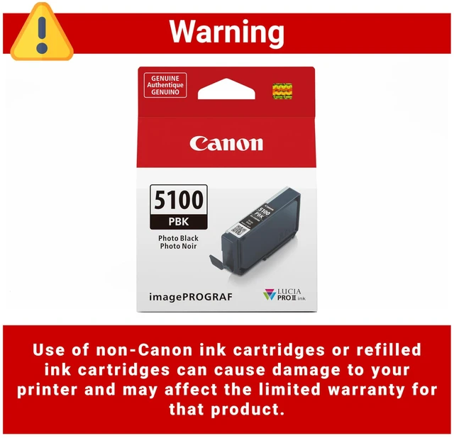 Alt view image 3 of 6 - PFI-5100 Genuine Photo Black Ink Tank, Compatible with ImagePROGRAF PRO-310 Printers