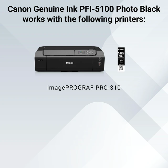 Alt view image 5 of 6 - PFI-5100 Genuine Photo Black Ink Tank, Compatible with ImagePROGRAF PRO-310 Printers