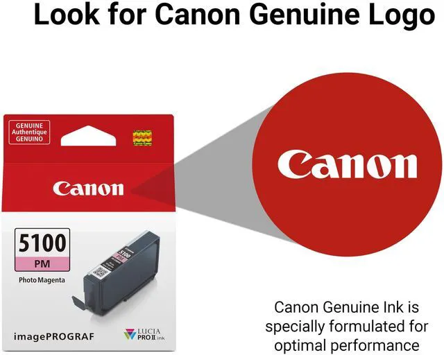 Alt view image 4 of 6 - PFI-5100 Genuine Photo Magenta Ink Tank, Compatible with ImagePROGRAF PRO-310 Printers