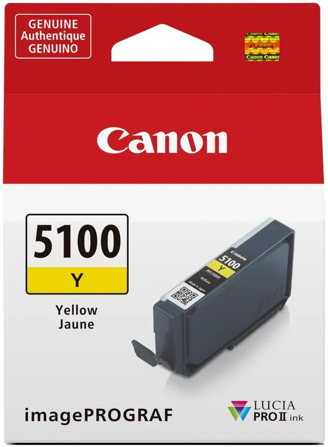 Main image of PFI-5100 Genuine Yellow Ink Tank, Compatible with ImagePROGRAF PRO-310 Printers
