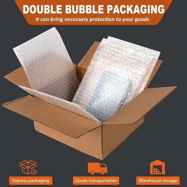 Alt view image 5 of 7 - 25PCS 16x20" Bubble Pouches, Clear Double-Wall Shockproof Protective Bags Double-Wall Thickening for Superior Cushioning,Shockproof & Lightweight. Ideal for Moving, Shipping, Packing & Storage