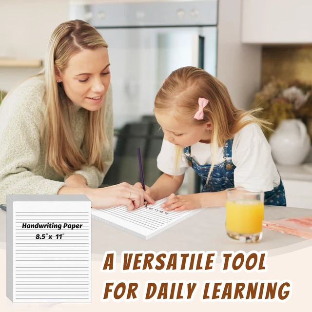 Alt view image 7 of 7 - 500 Sheets Handwriting Paper 0.375 Narrow Ruled 8.5x11 for 3rd Grade Up Spacing Raised Line Writing Paper Tactile Handwriting Paper Multi-Sensory Ruled Handwriting Tablet for 3rd Grade and Up