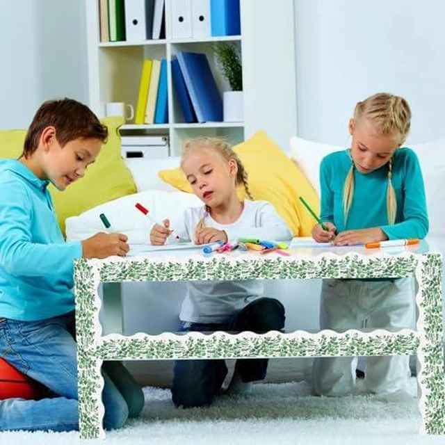 Alt view image 5 of 7 - 168ft Bulletin Board Borders Decorations, Eucalyptus Classroom Decor, Eucalyptus Greenery Scalloped Border Trim for Teacher School Office Supplies Classroom Door Wall Decor, 5 Patterns