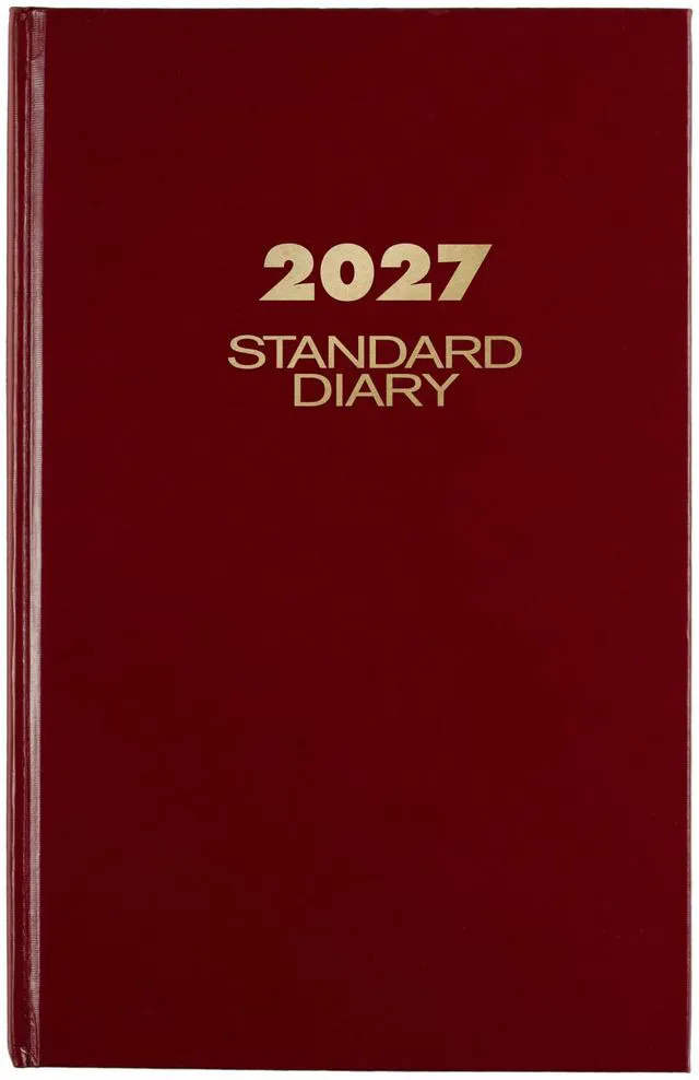 Main image of 2027 Daily Planner, Standard Diary, 7.75" x 12" Journal, Hardcover, Red (SD3761327)