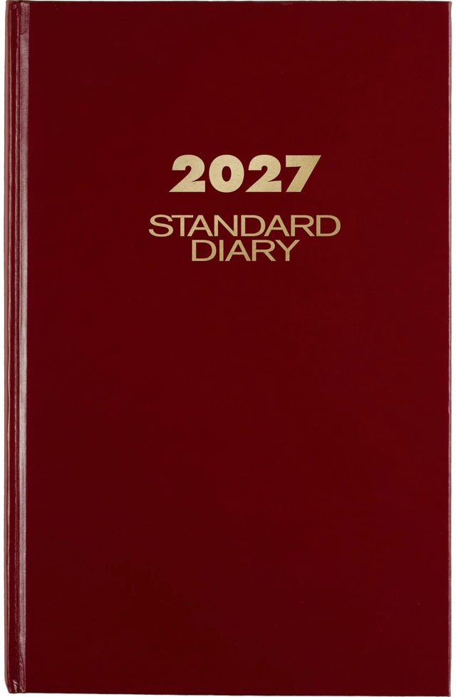 Alt view image 7 of 7 - 2027 Daily Planner, Standard Diary, 7.75" x 12" Journal, Hardcover, Red (SD3761327)