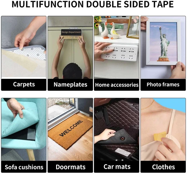 Alt view image 5 of 7 - Extra Strong Double Sided Fabric Tape Heavy Duty for Clothes,Double Stick Fabric Tape for Carpet/Clothing 2inch x 33FT(10m) High Stickness Strong 2 Sided Tape (Pack of 2)