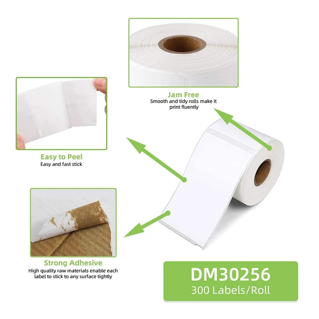 Alt view image 4 of 7 - Compatible 2-5/16" x 4" Direct Thermal Labels Replacement for DYMO 30256 Large Shipping Address Postage, Compatible with Rollo, DYMO 4XL & Zebra Desktop Printers (24 Rolls, 300 Labels/Roll)