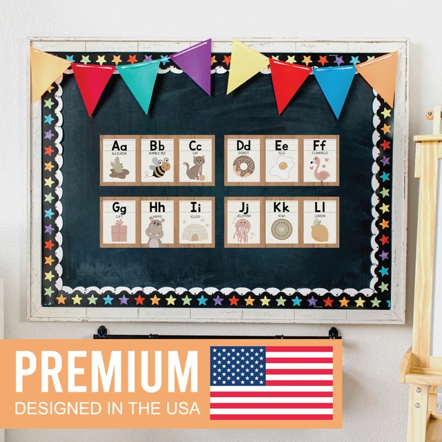Alt view image 5 of 7 - Alphabet for Classroom Wall Decor -Alphabet Poster & Letters ABC Letters and Number Card for Preschool & Kindergarten Boho Classroom Decoration, Homeschool Decor and Daycare Essentials