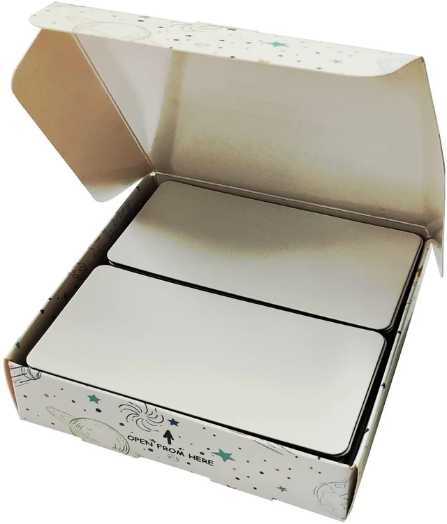 Alt view image 2 of 5 - Blank Magnetic Dry Erase Magnets Labels, 4" x 2", 48 Pack Erasable Magnets for Whiteboard, Multipurpose White Magnetic Labels to Write On, For Classroom, Home, Education, Office