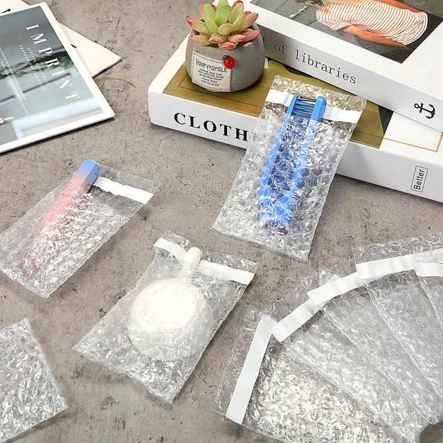 Alt view image 6 of 7 - Bubble Bags Double Bubble Pouches, 3.15 x 4 Inch, 400 Pcs Clear Protective Pouches, Thickening Shockproof Design, Self Seal Cushion Wrap for Packing Storage Moving Fragile