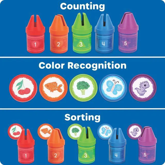 Alt view image 3 of 7 - Counting Crayons Color Sorting and Counting Toys, Math Counters for Kids, Toddler Toys, Math Manipulatives, Teacher Must Haves