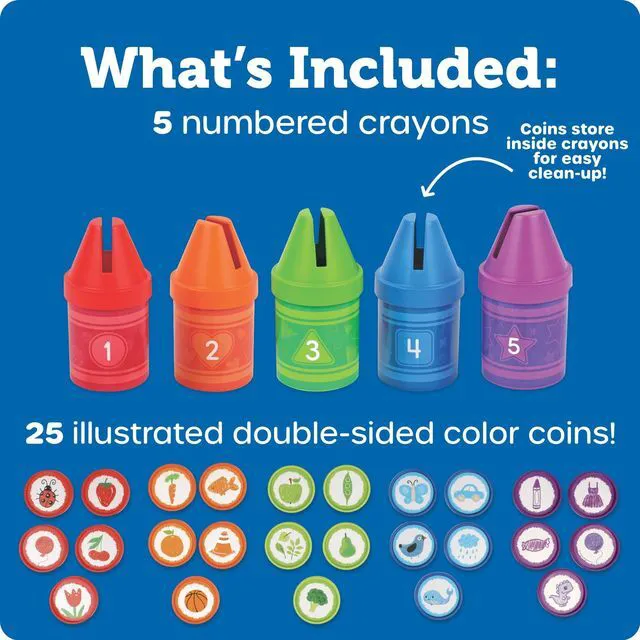 Alt view image 5 of 7 - Counting Crayons Color Sorting and Counting Toys, Math Counters for Kids, Toddler Toys, Math Manipulatives, Teacher Must Haves