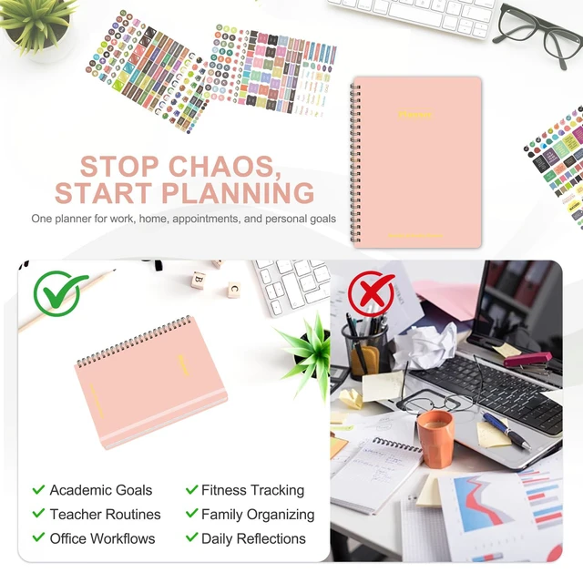 Alt view image 6 of 7 - 2027 Planner, Weekly and Monthly Calendar Planner Book, JAN 2027 - DEC 2027 Letter(8.5'' x 11''), Hardcover, Sprial Bound, Inner Pocket, Office and School Use, Back to School Supplies