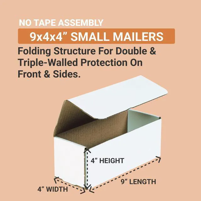 Alt view image 2 of 6 - Shipping Boxes Small 9"L x 4"W x 4"H 50-Pack - Corrugated Cardboard for Shipping, Mailing, Packing, Packaging and Storage