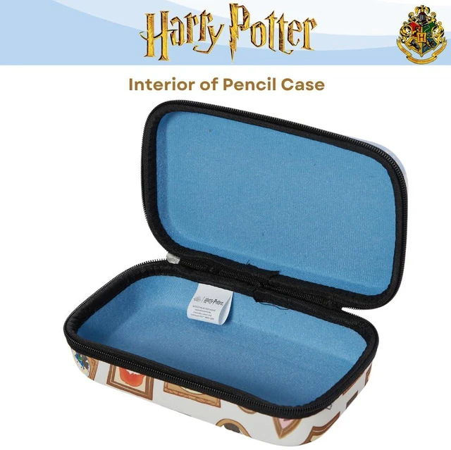 Alt view image 7 of 7 - Harry Potter Hogwarts Pencil Case Set with Stickers and Gel Pens for Kids, Molded with Zip Closure