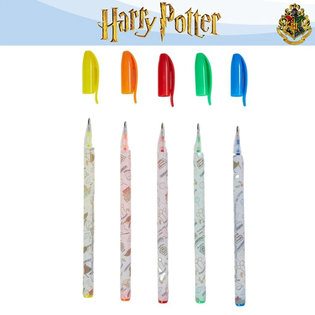 Alt view image 6 of 7 - Harry Potter Hogwarts Pencil Case Set with Stickers and Gel Pens for Kids, Molded with Zip Closure