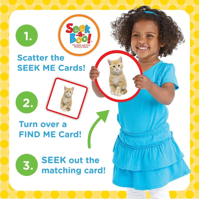 Alt view image 4 of 7 - Seek-a-Boo Seek and Find Memory Game and Toddler Flash Cards Matching Game