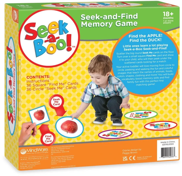 Alt view image 7 of 7 - Seek-a-Boo Seek and Find Memory Game and Toddler Flash Cards Matching Game