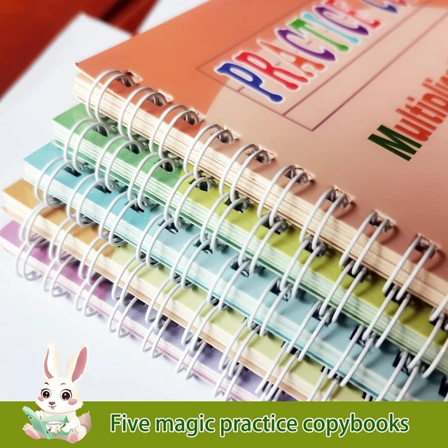 Alt view image 6 of 7 - Reusable Grooved Handwriting Workbooks,Magic Copybook,Magic Writing Practice Copy Books, to Help Children Improve Their Handwriting Ink Practice Age 3-8 Calligraphy for Kids(5-Book Gift Set)