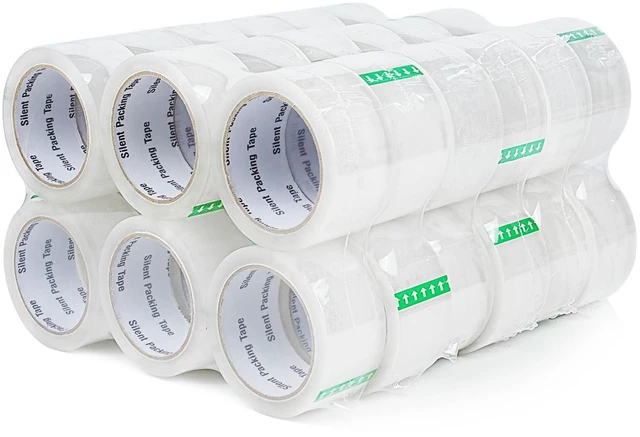 Main image of 36-Pack No Noise Silent Packing Tape 2.4mil x 1.88" x55Yards,Industrial Heavy Duty Noiseless Packaging Tape for Quiet Packing Shipping Moving and Storage