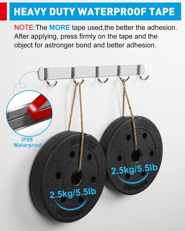 Alt view image 3 of 7 - 0.39IN x 36FT(2 Pack) Double Sided Tape Heavy Duty Tesa Waterproof & Weatherproof, LSE Tech Bonds to Plastic, Glass, Metal, Wood, For Home, Office, Car, Damage-Free Removal