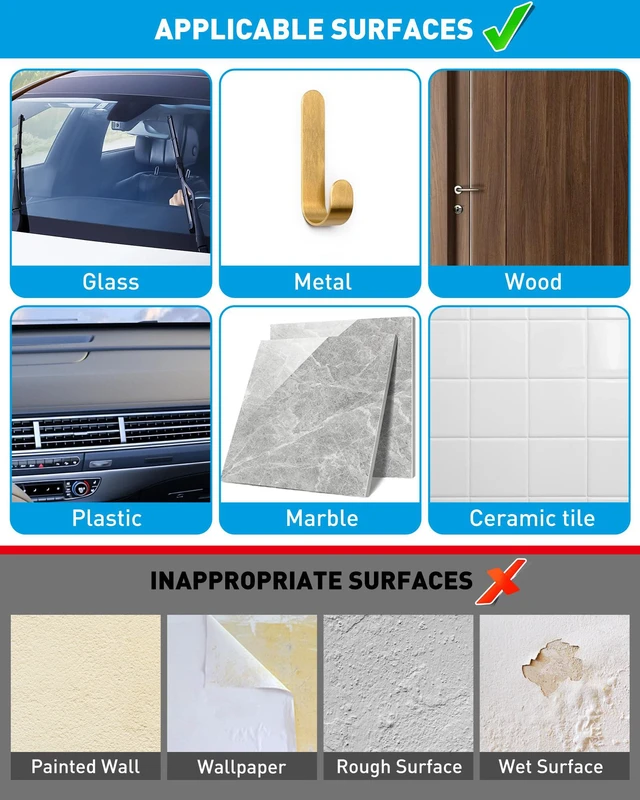 Alt view image 7 of 7 - 0.39IN x 36FT(2 Pack) Double Sided Tape Heavy Duty Tesa Waterproof & Weatherproof, LSE Tech Bonds to Plastic, Glass, Metal, Wood, For Home, Office, Car, Damage-Free Removal