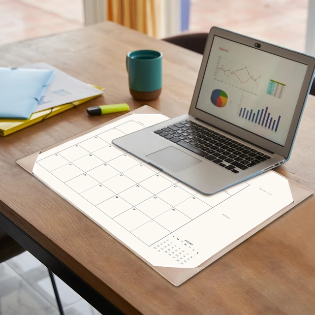 Alt view image 3 of 6 - Desk Calendar 2026-2027 with Desk Mat 22" x 17" Large Desk Pad Calendar Runs from July 2026 to December 2027, Office Supplies Desktop Monthly Calendar for Home & Office