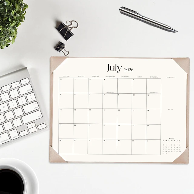Alt view image 6 of 6 - Desk Calendar 2026-2027 with Desk Mat 22" x 17" Large Desk Pad Calendar Runs from July 2026 to December 2027, Office Supplies Desktop Monthly Calendar for Home & Office