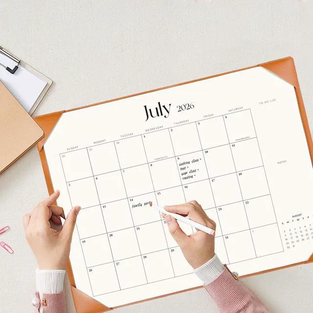 Alt view image 5 of 6 - Desk Calendar 2026-2027 with Desk Mat 22" x 17" Large Desk Pad Calendar Runs from July 2026 to December 2027, Office Supplies Desktop Monthly Calendar for Home & Office