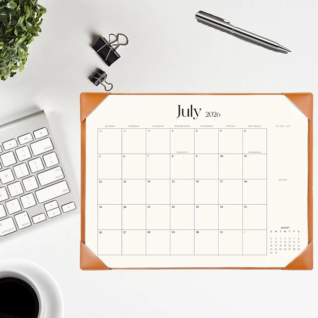 Alt view image 6 of 6 - Desk Calendar 2026-2027 with Desk Mat 22" x 17" Large Desk Pad Calendar Runs from July 2026 to December 2027, Office Supplies Desktop Monthly Calendar for Home & Office