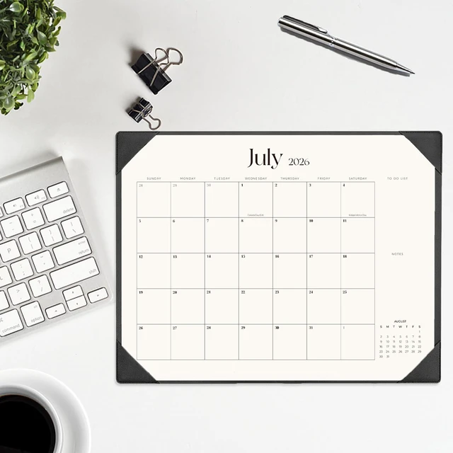Alt view image 6 of 6 - Desk Calendar 2026-2027 with Desk Mat 22" x 17" Large Desk Pad Calendar Runs from July 2026 to December 2027, Office Supplies Desktop Monthly Calendar for Home & Office