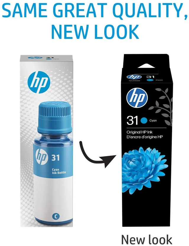 Alt view image 4 of 7 - 31 | Ink Bottle | Cyan |Up to 8,000 Pages per Bottle|Works Smart Tank Plus 651 and Smart Tank Plus 551 | 1VU26AN | Packaging May Vary