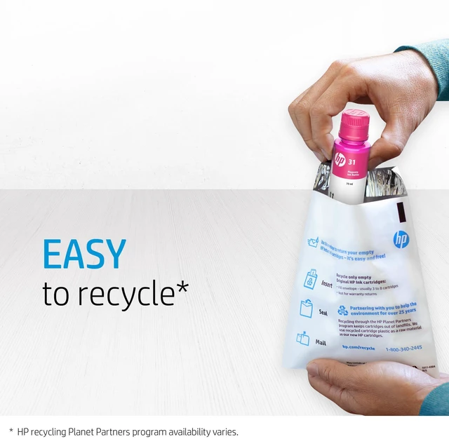 Alt view image 7 of 7 - 31 | Ink Bottle | Magenta | Up to 8,000 Pages per Bottle | Works Smart Tank Plus 651 Smart Tank Plus 551 | 1VU27AN | Packaging May Vary