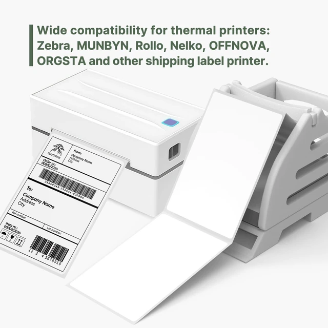 Alt view image 3 of 7 - 4x6 Thermal Shipping Labels Fanfold 4000 Labels BPA-free, Print Clear and Sharp, Strong Adhesive
