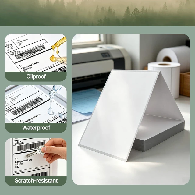 Alt view image 4 of 7 - 4x6 Thermal Shipping Labels Fanfold 4000 Labels BPA-free, Print Clear and Sharp, Strong Adhesive
