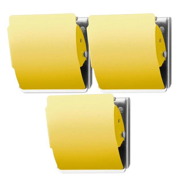 Alt view image 5 of 5 - Extra Strong Magnetic Clips, Large Yellow, 3-Pack