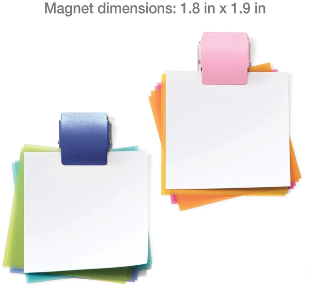 Alt view image 7 of 7 - Extra Strong Magnetic Clips for Refrigerator and More, Large Blue, 3-Pack