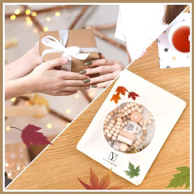 Alt view image 7 of 7 - Retractable Teacher Lanyard with Id Holder Cute Natural Wooden Beaded Lanyard for Id Badges Keys for Women