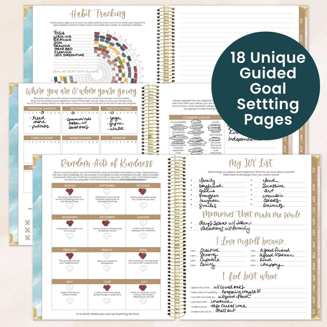 Alt view image 5 of 7 - 2026-2027 Hardcover Academic Year Goal & Vision Planner (July 2026 - July 2027) - 13 Months - Monthly & Weekly Calendar Agenda Organizer - 7.5" x 9" - Coastal Calm