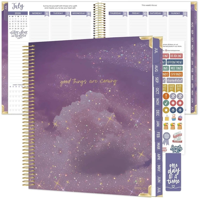 Main image of 2026-2027 Hardcover Academic Year Goal & Vision Planner (July 2026 - July 2027) - 13 Months Weekly & Monthly Agenda Organizer - 7.5" x 9" - Good Things Are Coming