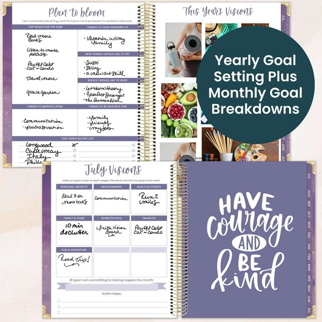 Alt view image 4 of 7 - 2026-2027 Hardcover Academic Year Goal & Vision Planner (July 2026 - July 2027) - 13 Months Weekly & Monthly Agenda Organizer - 7.5" x 9" - Good Things Are Coming