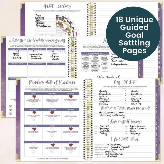Alt view image 5 of 7 - 2026-2027 Hardcover Academic Year Goal & Vision Planner (July 2026 - July 2027) - 13 Months Weekly & Monthly Agenda Organizer - 7.5" x 9" - Good Things Are Coming